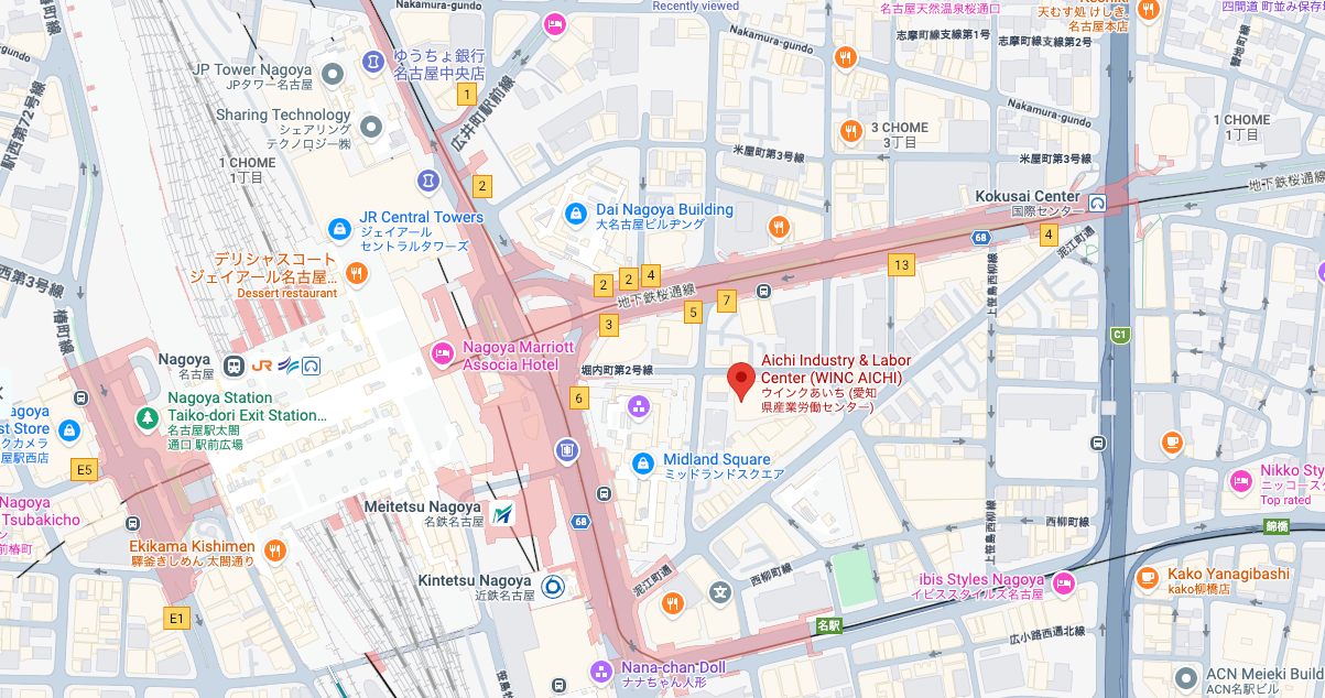 Access map to WINC Aichi